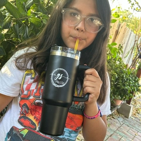 Experience the ultimate blend of style and functionality with the Girlz Secret Black 40oz Tumbler - keep your drinks hot or cold, sip in style every day, and impress your loved ones with a trendy gift idea. With its large capacity and cupholder-friendly design, this black beauty is perfect for those on-the-go moments. Introducing the Girlz Secret Black 40oz Tumbler - a must-have for any trendy beverage connoisseur.