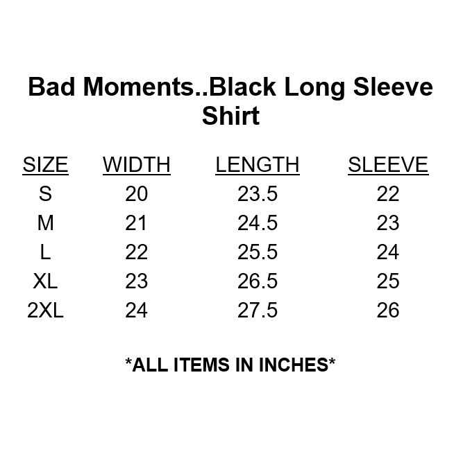 Empower your bad moments with style and strength in our Women's Long Sleeve PPD Shirt, featuring a bold Girlz Secret trademark screen-printed design. The Bad Moments Black Long Sleeve PPD Shirt is the perfect addition to any wardrobe. This stylish and versatile long-sleeve shirt for women features a unique screen-printed design that perfectly complements its classic black color.