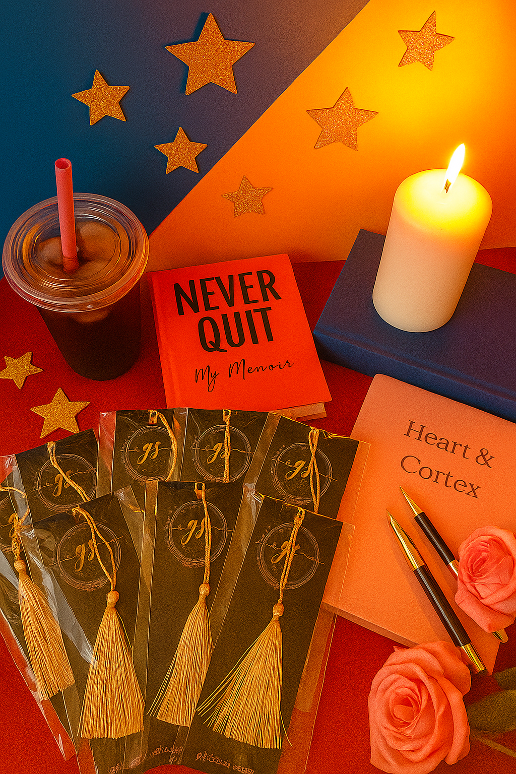 Girlz Secret Black Bookmark with Gold Tassel