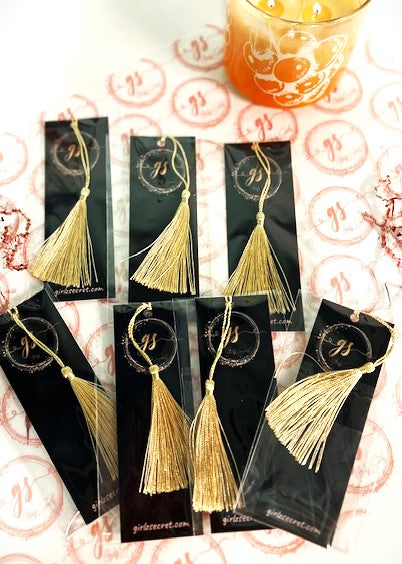 Girlz Secret Black Bookmark with Gold Tassel